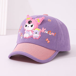 korean Style Kuromi Flagged Comfy Baseball Cap for Kids
