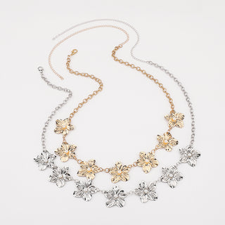 American Style Floral Metal Waist Chain for Female