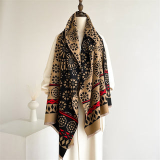 Geometry Pattern Traditional Design Women's Winter Scarves