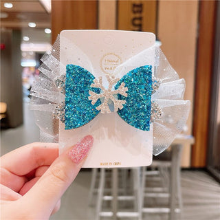 3 Pieces Set Frozen Cute Princess Snowflake Baby Girl Hairpins