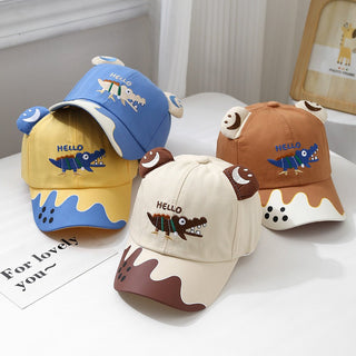 Little Crocodile Embroidered Baseball Cap for Children