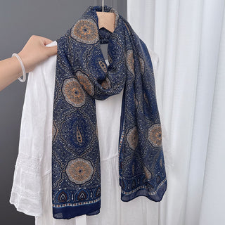 Ethnic Style Premium Cotton and Linen Scarf
