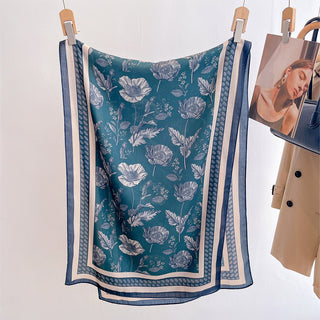 Women's Luxury Trendy Double-sided Floral Printed Viscose Scarf
