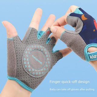 Children's High Quality Sports and Cycling Safety Half Finger Gloves