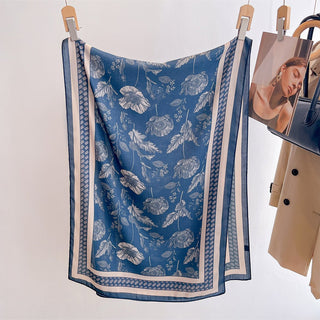 Women's Luxury Trendy Double-sided Floral Printed Viscose Scarf