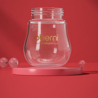 Oberni Brand Exclusive Glass Bottle and Bottle Cleaner Gift Box Set for Baby