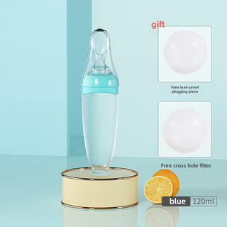 BBET Brand Baby Silicone Rice Paste Spoon Feeding Bottle