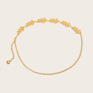 European Style Light and Luxury Caterpillar Waist Chain Women's Belt