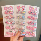 Children's Cute Cartoon Face Quicksand Inside Hairpin Clip