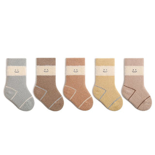 All Seasons Thick Velvet Cute Smiley Design Baby Socks