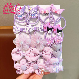 10 Pair Famous Caracter Children's Hair Tie Headband for Girls