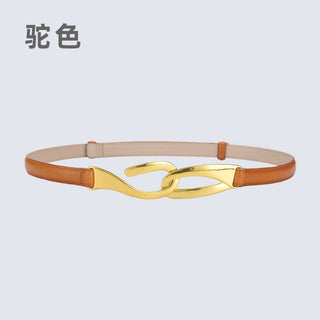 Exclusive Design Twist Buckle Slim Belt for Girls