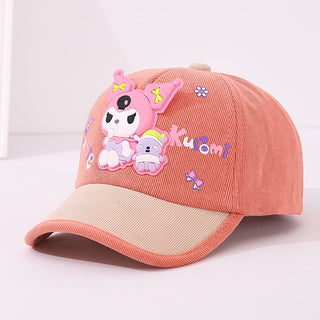 korean Style Kuromi Flagged Comfy Baseball Cap for Kids