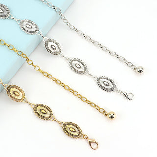 Metallic Vintage Daisy Embossed Women's Waist Chain Belt