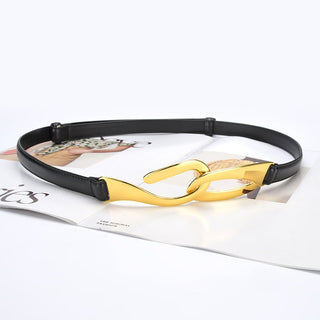 Exclusive Design Twist Buckle Slim Belt for Girls