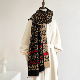 Geometry Pattern Traditional Design Women's Winter Scarves