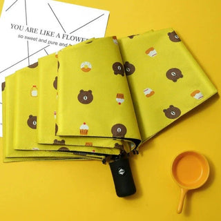 Automatic folding sun protecting large umbrella