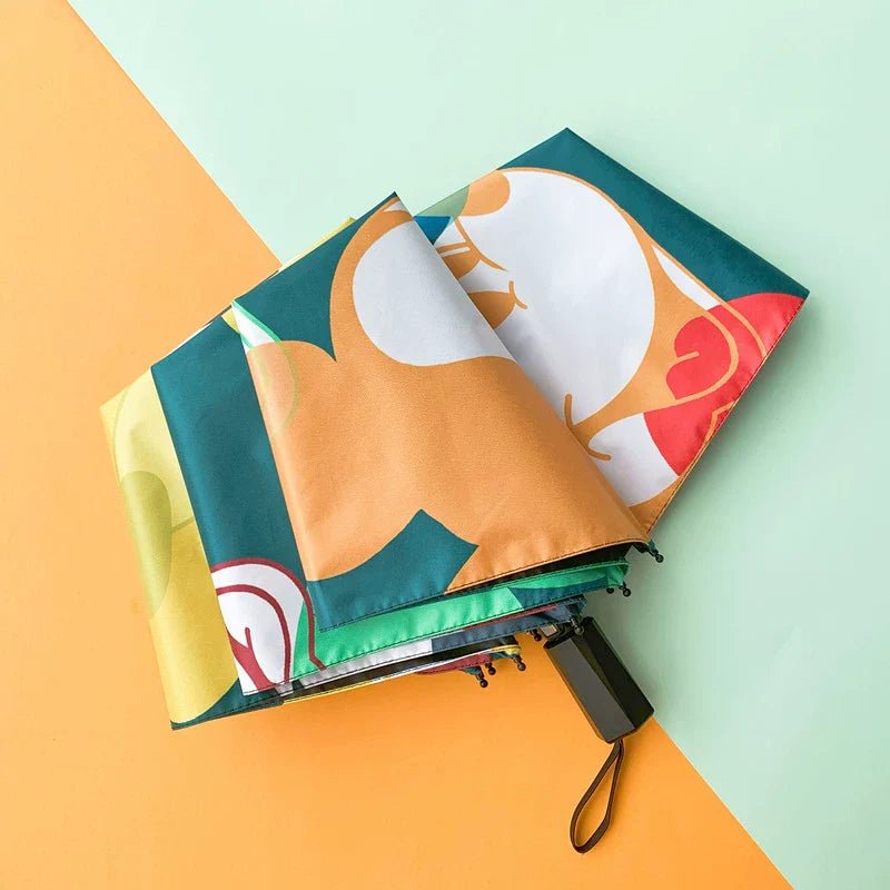 Foldable Cartoon Printed Automatic All-Season umbrella