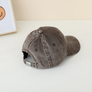 Dinosaur Skeleton Flagged Washed Baseball Cap for Kids