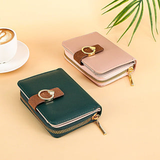 Korean Version Zipper Solid Color Women's Card Holder Wallet