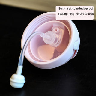 Children's Anti Drop Drinking Bottle Mum Pot with Straw
