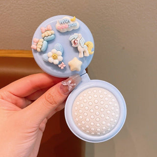 Children's Folding Air Cushion Mini Massage Comb With Mirror