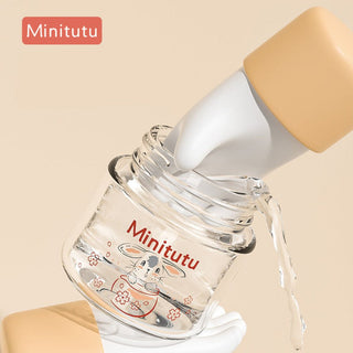 Minitutu Brand Anti Colic Glass Feeding Bottle for Baby