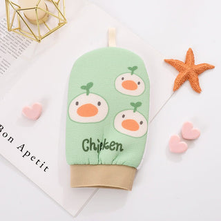 Gloves Style Double Sided Rubbing Bath Towel Scrubbing for Kids