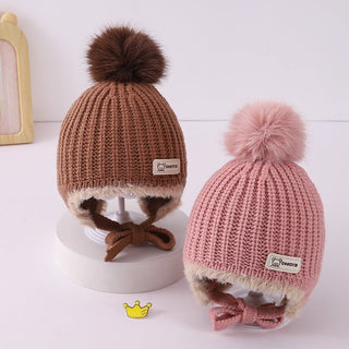 Children's Winter Ear Protection Knitted Beanie Cap
