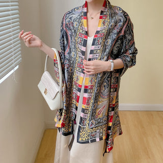 Women's All Dress Matching Beautiful Traditional Design Satin Silk Scarf