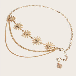 Moon & Star Shaped Elegant Waist Chain for Female