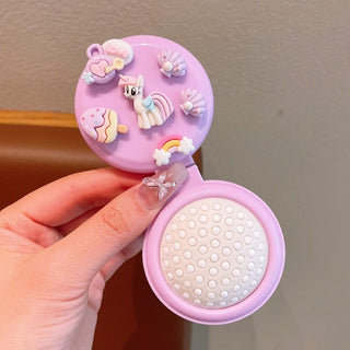 Children's Folding Air Cushion Mini Massage Comb With Mirror