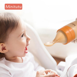 Minitutu Silicone Rice Paste Squeeze Food Spoon for Children