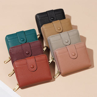 Compact and Handy PU Multi Chamber Coin Purse for Women