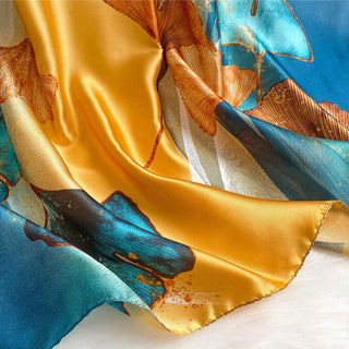 Elegant Multicolor Luxury Design Satin Silk Scarf