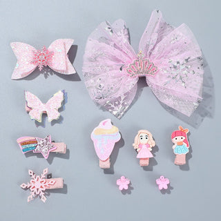 10 Pieces Set Korean Style Cute Little Girl Hair Accessories Headwear Set