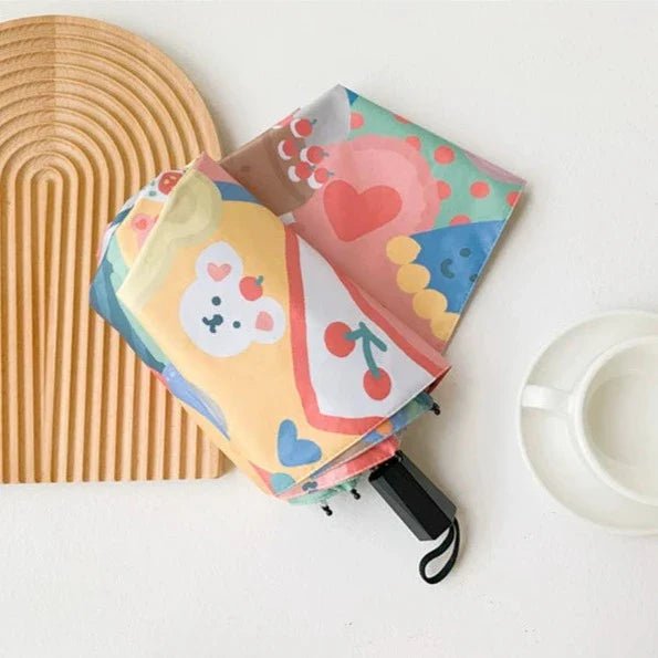 Illustrator hand-made automatic folding mini umbrella