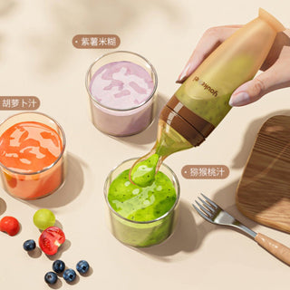 silicone Rice Cereal Feeding Spoon Bottle for Children