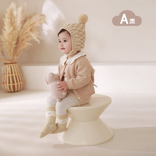 All Seasons Thick Velvet Cute Smiley Design Baby Socks