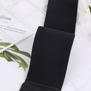 Stylish Wide Waist Belt with Decorative Square Buckle for Women