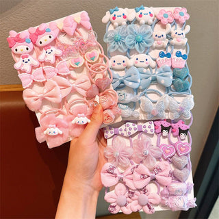 10 Pair Famous Caracter Children's Hair Tie Headband for Girls