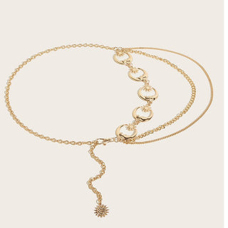 Moon & Star Shaped Elegant Waist Chain for Female
