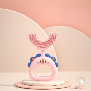 Children's U-Shaped Food Grade Soft Bristle Silicone Toothbrush