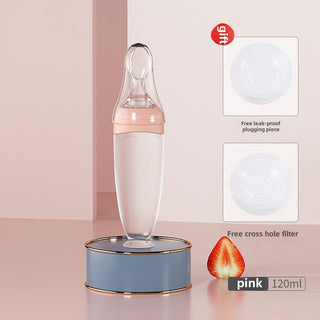 BBET Brand Baby Silicone Rice Paste Spoon Feeding Bottle
