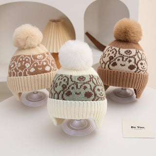 Toddler's Ear Protecting Thick Velvet Cap For Winter