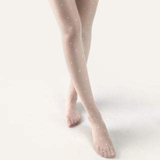 Jacquard 8D Ultra-thin T Crotch Small Polka Dot Transparent Pantyhose Stockings