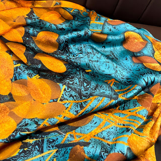 Colorful & Elegant Design Printed Women's Satin Silk Scarf