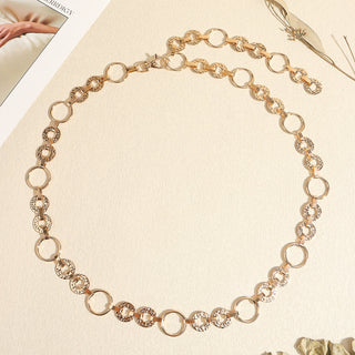 Trendy Women's Metal Circle Chain Weist Belt
