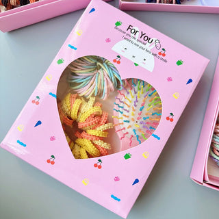 Colorful Hair Brush & Scrunchie Gift Set for Girls