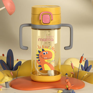 Cartoon Printed Anti Fall Drinking Bottle Mum Pot for Children